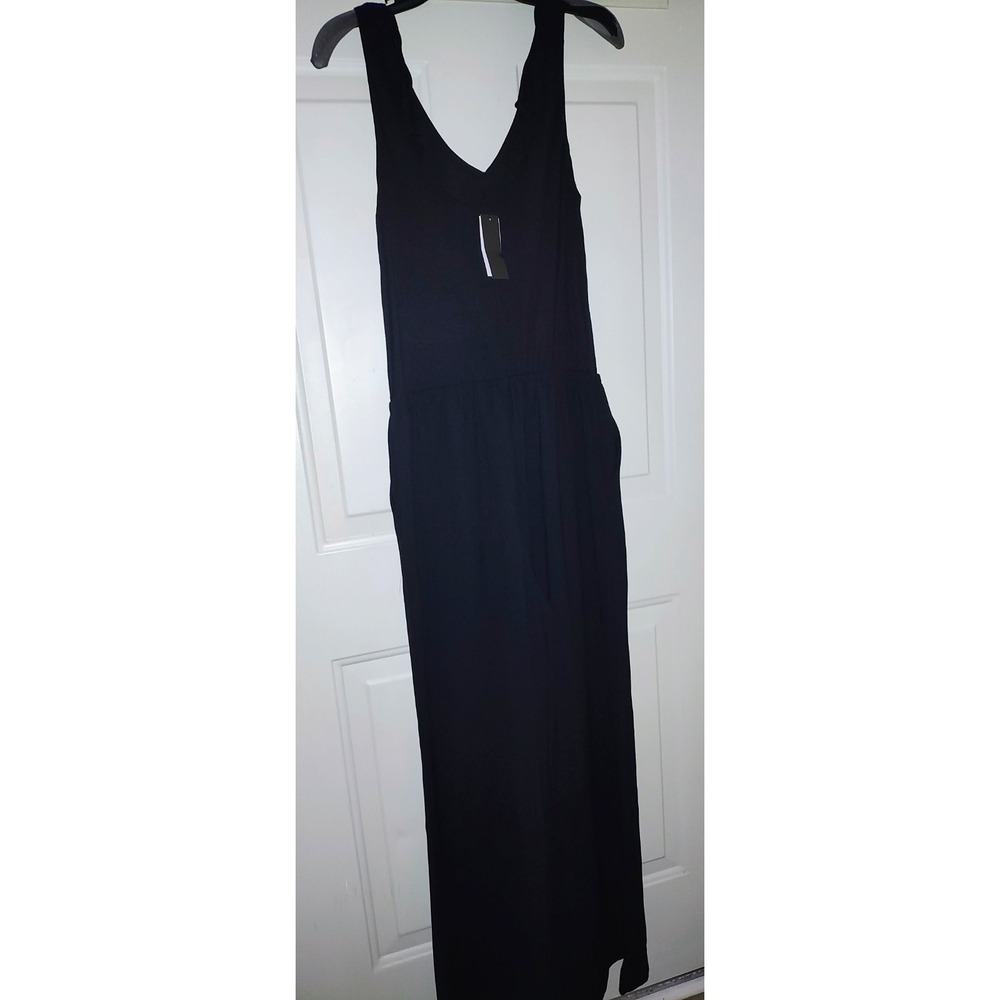 Cut And Sewn Black Jumpsuit